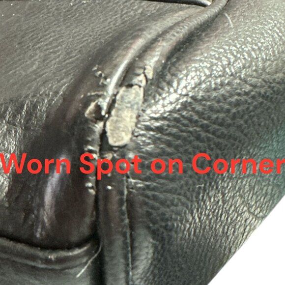 Black Faux Leather Backpack With Gold Hardware Zipper Pockets & Adjustable Strap - Picture 11 of 14